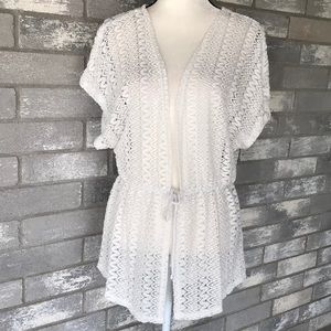 Maurices Swim tie front kimono cover up size L